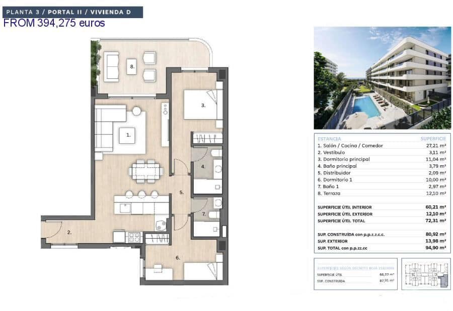 1 quarto Apartamento para venda em Torre del Mar com piscina garagem - 295 575 € (Ref: 9921032)