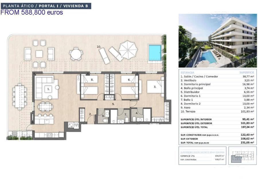 1 quarto Apartamento para venda em Torre del Mar com piscina garagem - 295 575 € (Ref: 9921032)