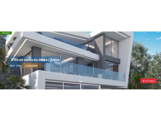 5 chambre Villa/Maison à vendre à Javea / Xàbia avec piscine garage - 2 600 000 € (Ref: 4346342)