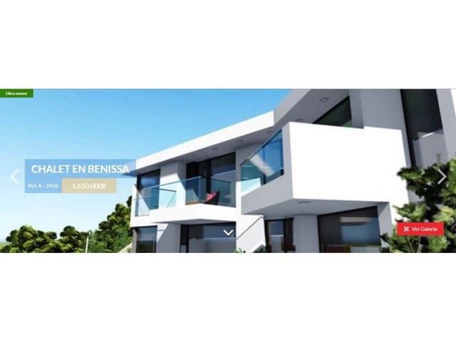 Chalet de 4 habitaciones en Canuta, Calpe / Calp en venta con piscina garaje - 1.650.000 € (Ref: 4346343)