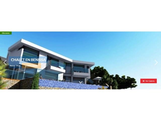 Chalet de 4 habitaciones en Canuta, Calpe / Calp en venta con piscina garaje - 1.650.000 € (Ref: 4346343)