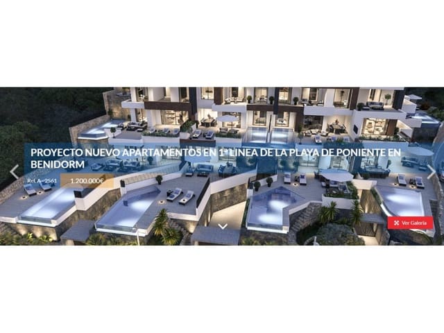 3 chambre Appartement à vendre à Playa Poniente, Benidorm avec piscine garage - 1 200 000 € (Ref: 4346351)