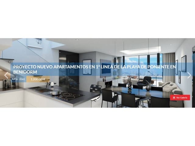 3 chambre Appartement à vendre à Playa Poniente, Benidorm avec piscine garage - 1 200 000 € (Ref: 4346351)