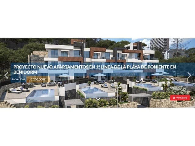 3 chambre Appartement à vendre à Playa Poniente, Benidorm avec piscine garage - 1 200 000 € (Ref: 4346351)