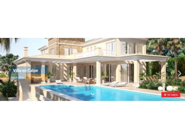 6 camera da letto Villa in vendita in Calpe / Calp con piscina garage - 1.790.000 € (Rif: 4346355)