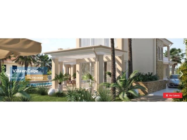 6 camera da letto Villa in vendita in Calpe / Calp con piscina garage - 1.790.000 € (Rif: 4346355)