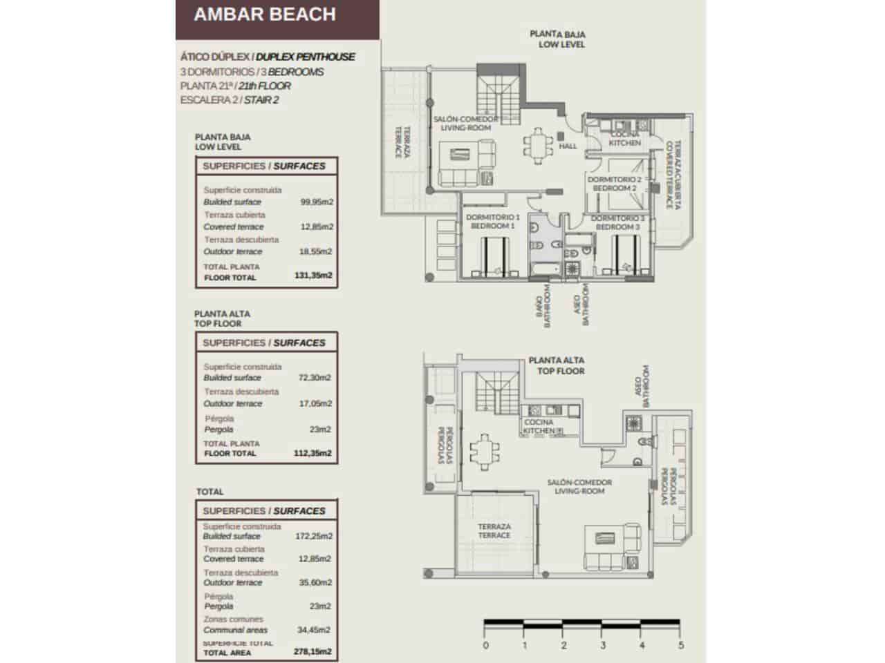 3 soveværelse Penthouse til salg i Calpe / Calp med swimmingpool - € 599.000 (Ref: 7213222)