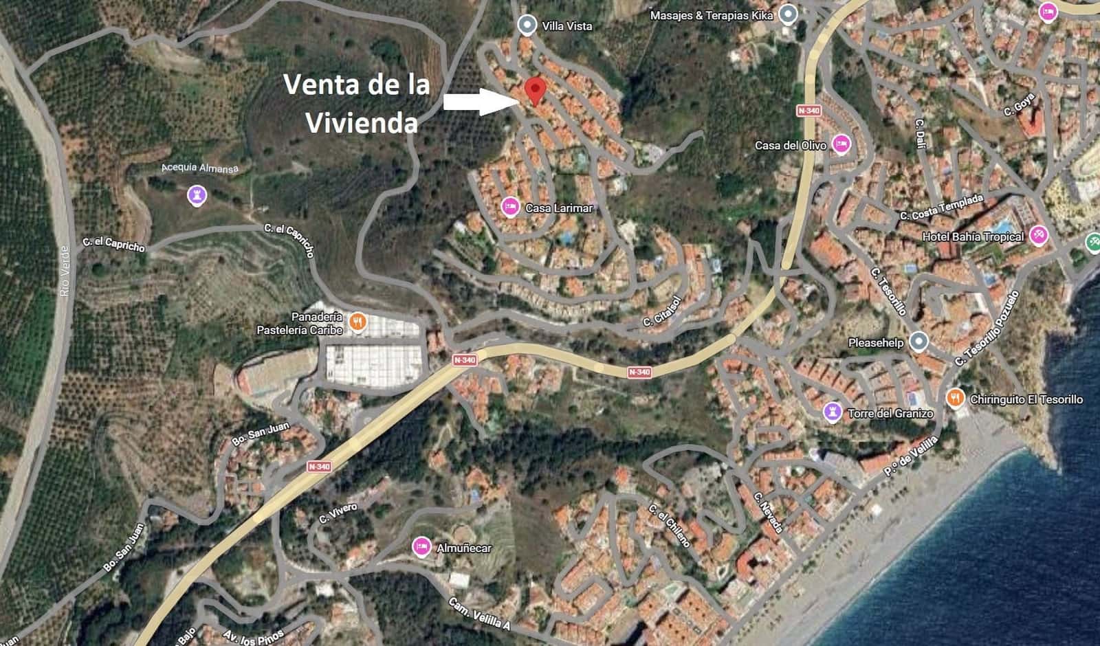 4 makuuhuone Rivitalo myytävänä paikassa Almunecar mukana uima-altaan 
autotalli - 329 000 € (Ref: 9627067)