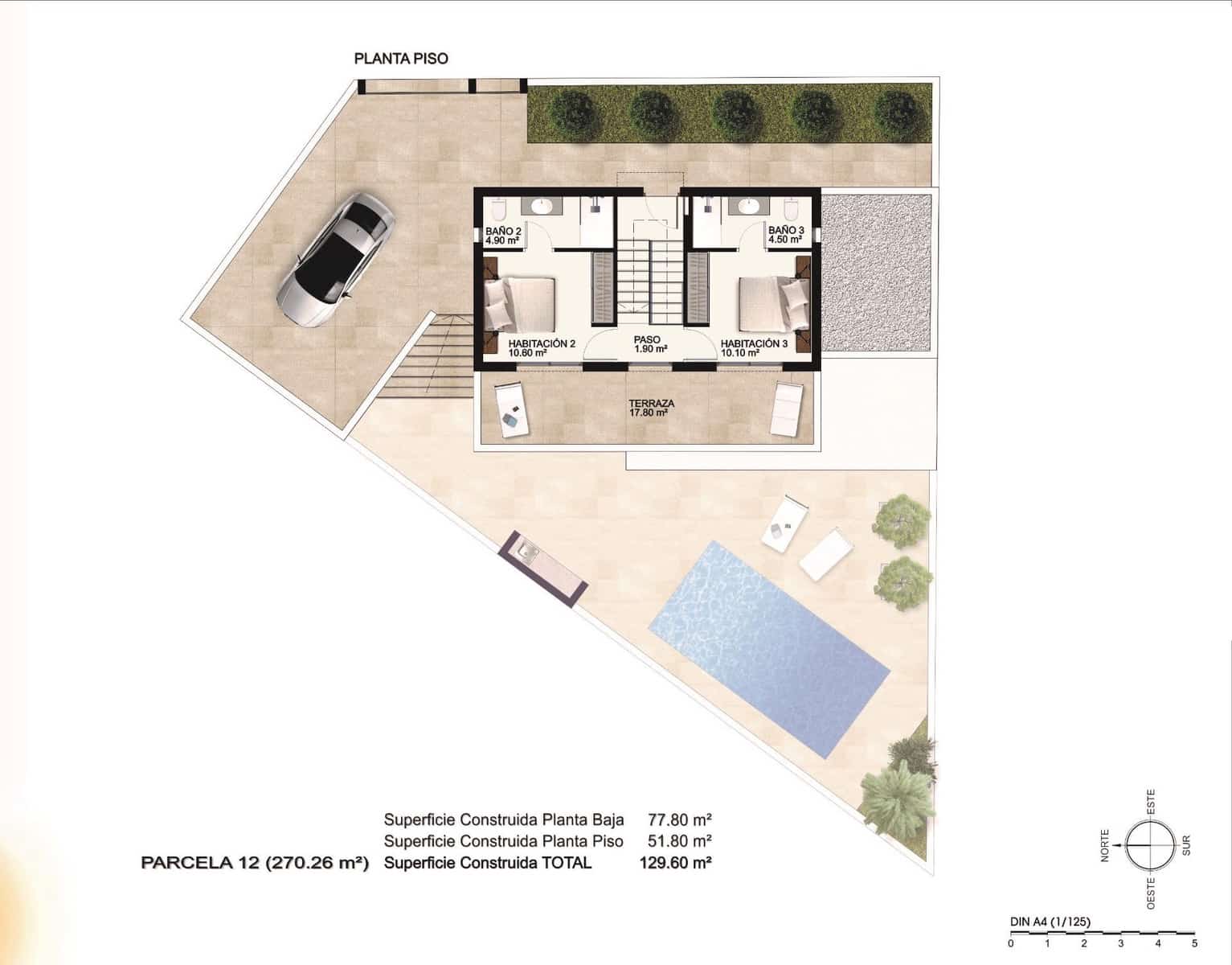 3 sypialnia Willa na sprzedaż w Ciudad Quesada z basenem garażem - 649 000 € (Ref: 8734318)