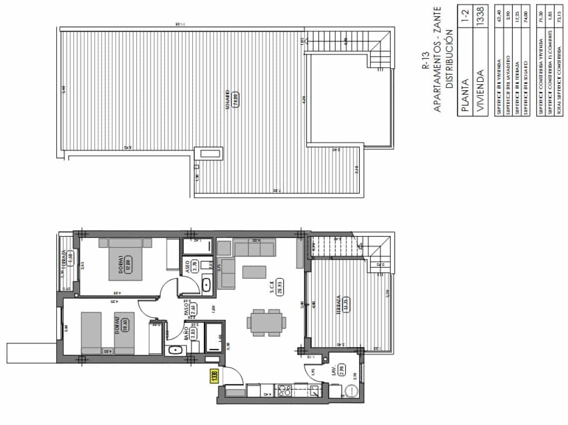 2 camera da letto Attico in vendita in Algorfa con piscina - 315.000 € (Rif: 9195241)