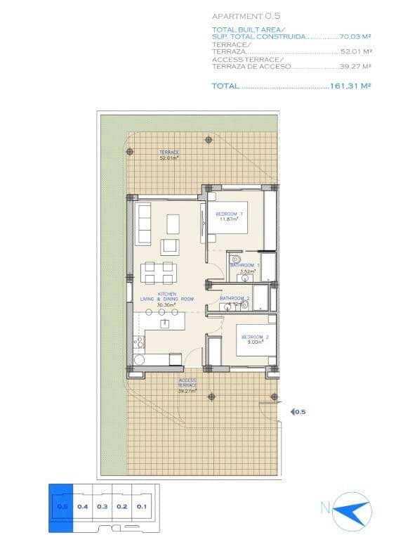 2 sypialnia Apartament na sprzedaż w Los Alcazares z basenem garażem - 275 000 € (Ref: 9248550)