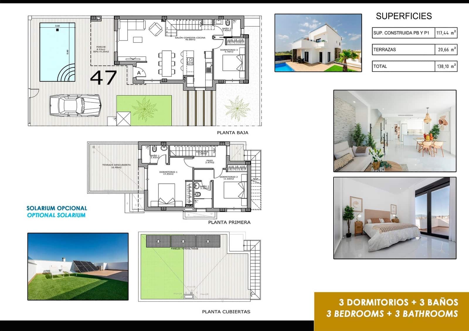 3 soveværelse Villa til salg i Los Montesinos med swimmingpool garage - € 439.000 (Ref: 9470920)