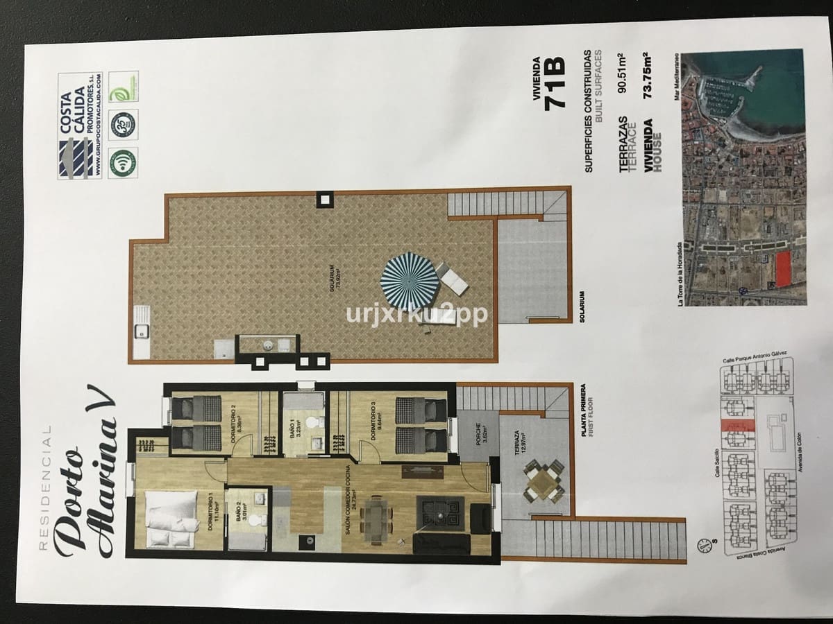 3 camera da letto Attico in vendita in Torre de la Horadada con piscina garage - 389.000 € (Rif: 9607034)