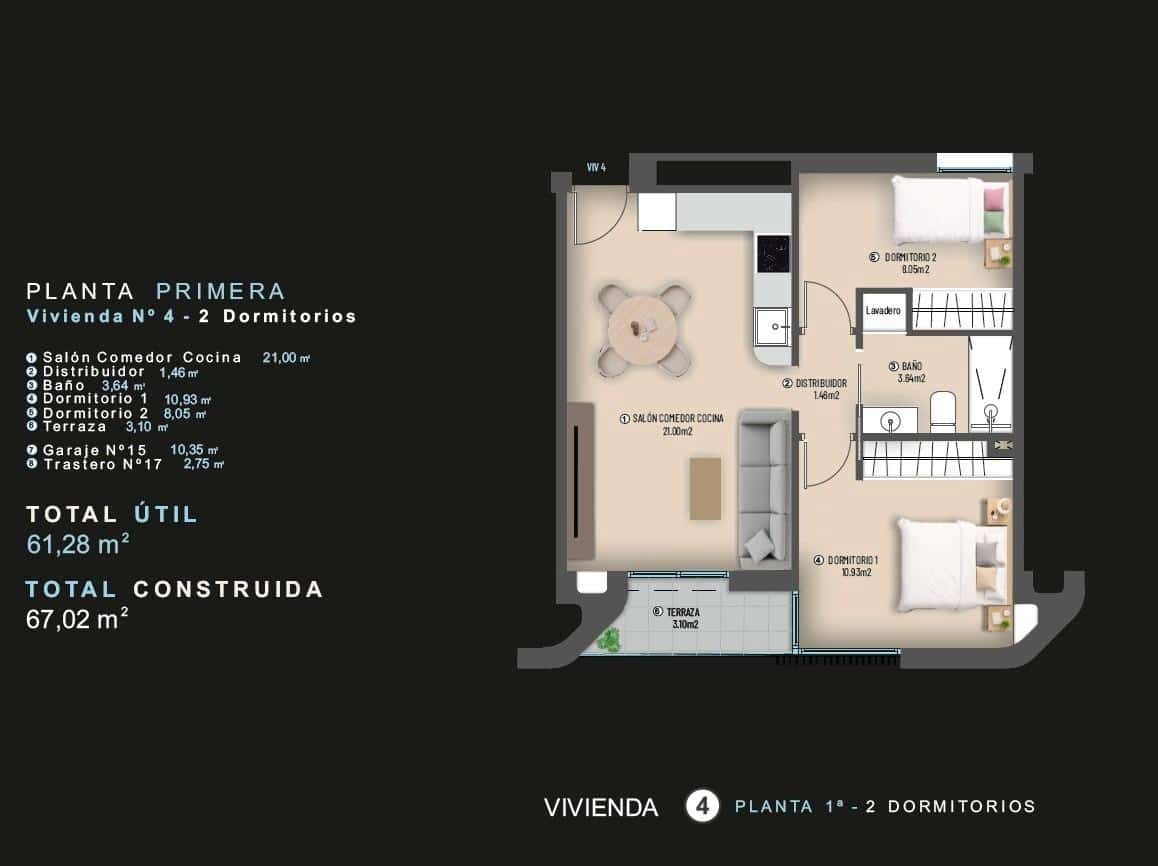 Apartamento de 2 habitaciones en Torrevieja en venta con piscina garaje - 287.000 € (Ref: 9980120)