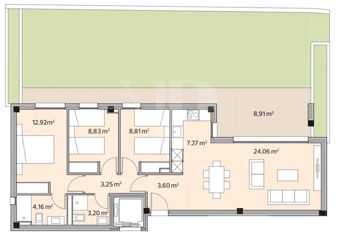 3 camera da letto Appartamento in vendita in Arenal con piscina - 629.000 € (Rif: 9431940)