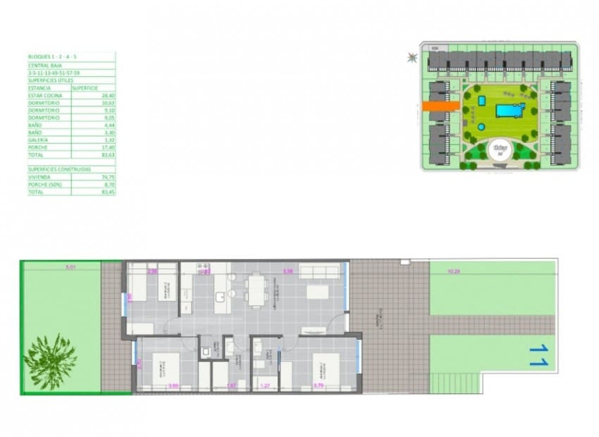 3 slaapkamer Bungalow te koop in Pilar de la Horadada met zwembad garage - € 369.500 (Ref: 10009714)