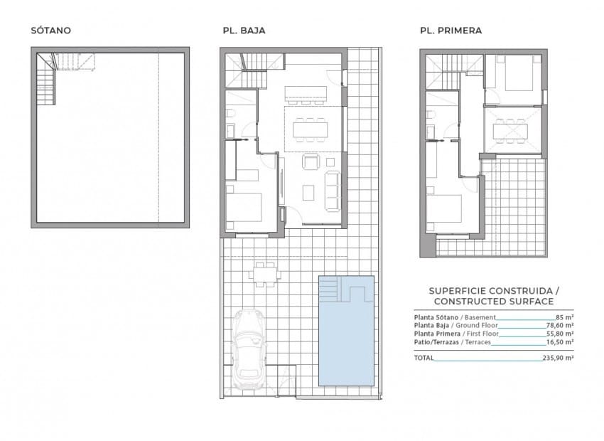 2 sovrum Villa till salu i Benijofar med pool - 359 900 € (Ref: 1842130)