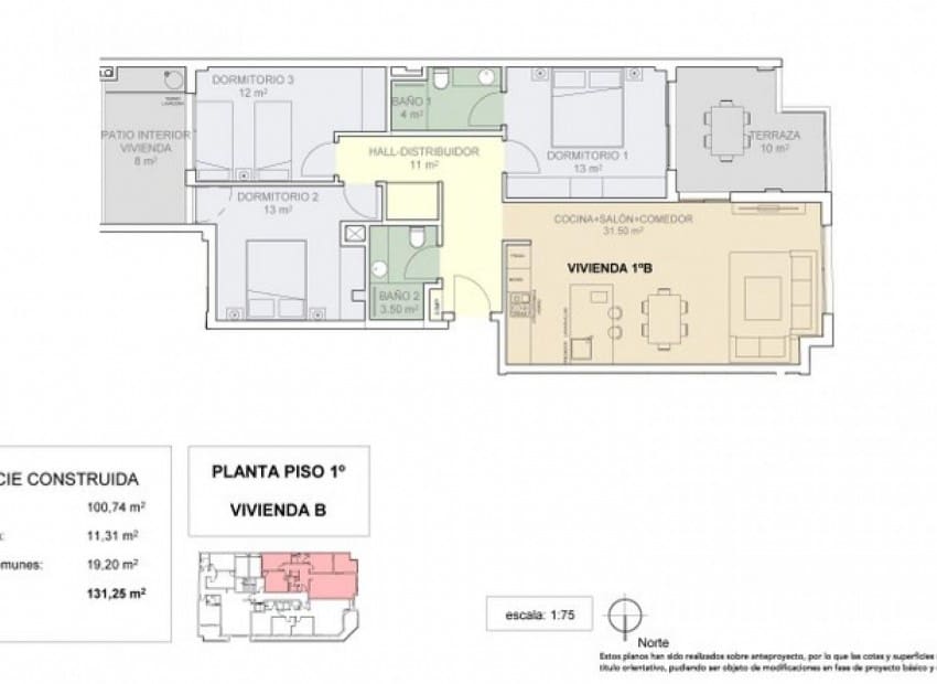 3 soveværelse Lejlighed til salg i Guardamar del Segura med swimmingpool - € 289.000 (Ref: 2001844)