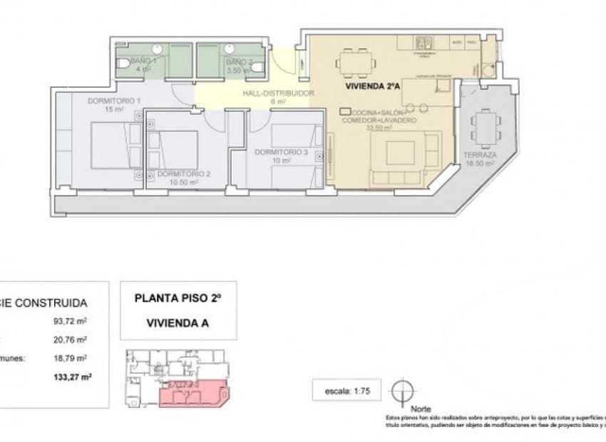 3 soveværelse Lejlighed til salg i Guardamar del Segura med swimmingpool - € 289.000 (Ref: 2001844)