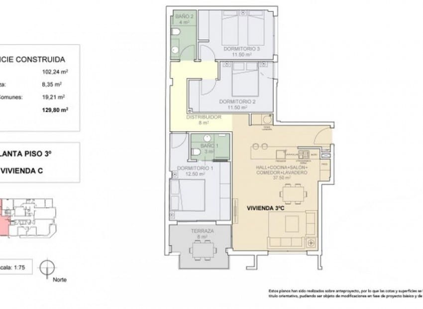 3 soveværelse Lejlighed til salg i Guardamar del Segura med swimmingpool - € 289.000 (Ref: 2001844)