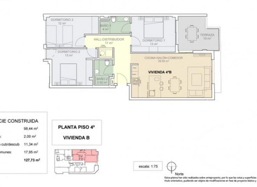 3 soveværelse Lejlighed til salg i Guardamar del Segura med swimmingpool - € 289.000 (Ref: 2001844)