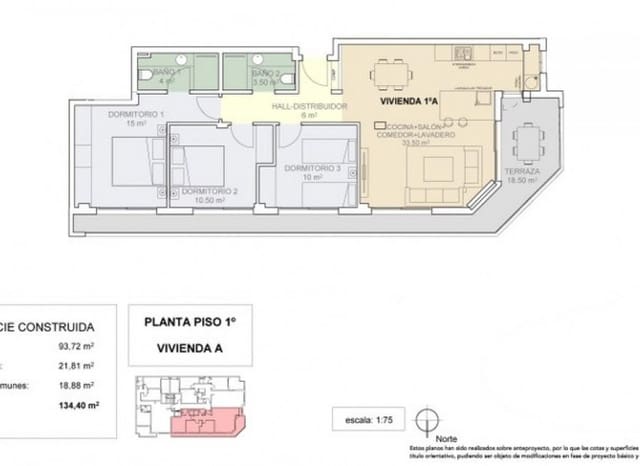 3 camera da letto Appartamento in vendita in Zona Pueblo, Guardamar del Segura con piscina - 289.000 € (Rif: 2001844)
