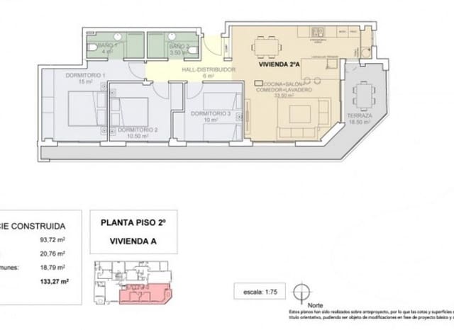 3 camera da letto Appartamento in vendita in Zona Pueblo, Guardamar del Segura con piscina - 289.000 € (Rif: 2001844)