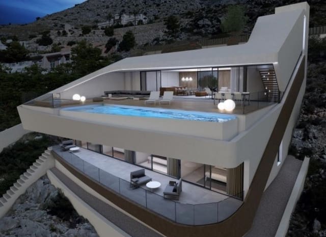 4 sypialnia Willa na sprzedaż w Altea la Vella, Altea z basenem garażem - 2 100 000 € (Ref: 8825673)