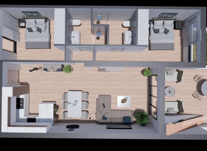 2 chambre Villa/Maison à vendre à Torrevieja avec piscine - 259 900 € (Ref: 8887500)