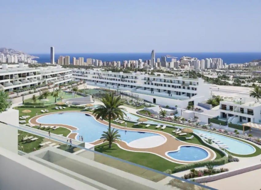 3 makuuhuone Huoneisto myytävänä paikassa Finestrat mukana uima-altaan 
autotalli - 379 000 € (Ref: 9529118)