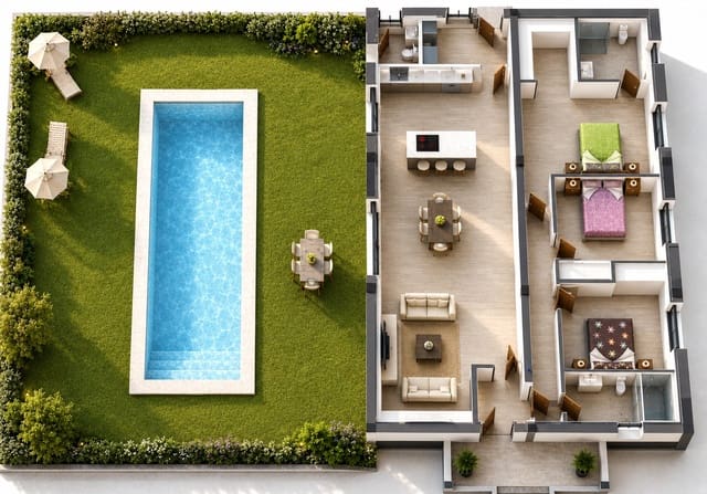 3 slaapkamer Villa te koop in Purias, Lorca met zwembad - € 430.000 (Ref: 9673631)