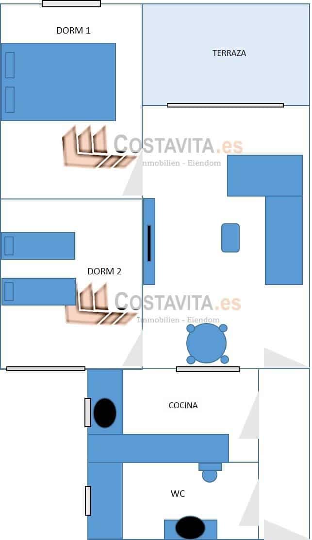 Apartamento de 2 habitaciones en Torrevieja en venta - 145.900 € (Ref: 9283597)