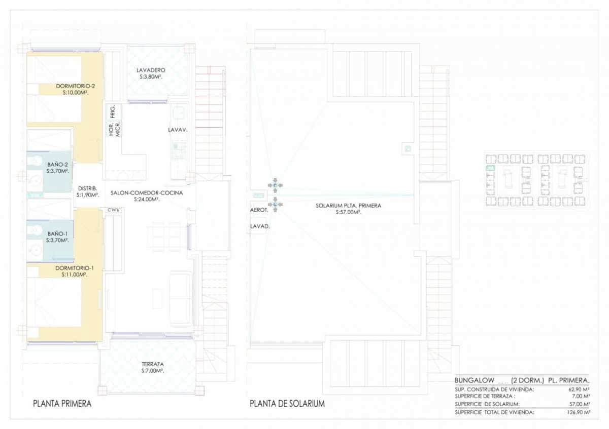 Bungalow de 2 habitaciones en Los Balcones en venta - 315.000 € (Ref: 9283661)
