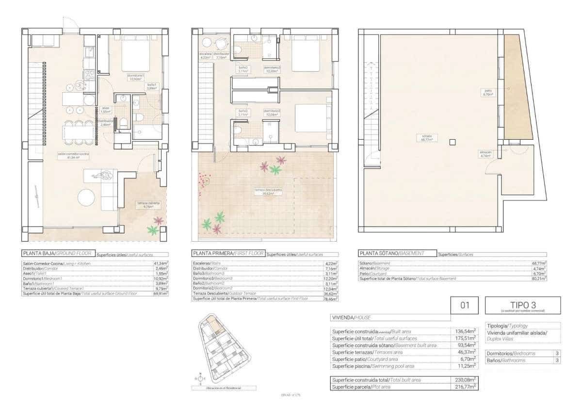3 sypialnia Willa na sprzedaż w Hondon de las Nieves - 357 250 € (Ref: 9283711)