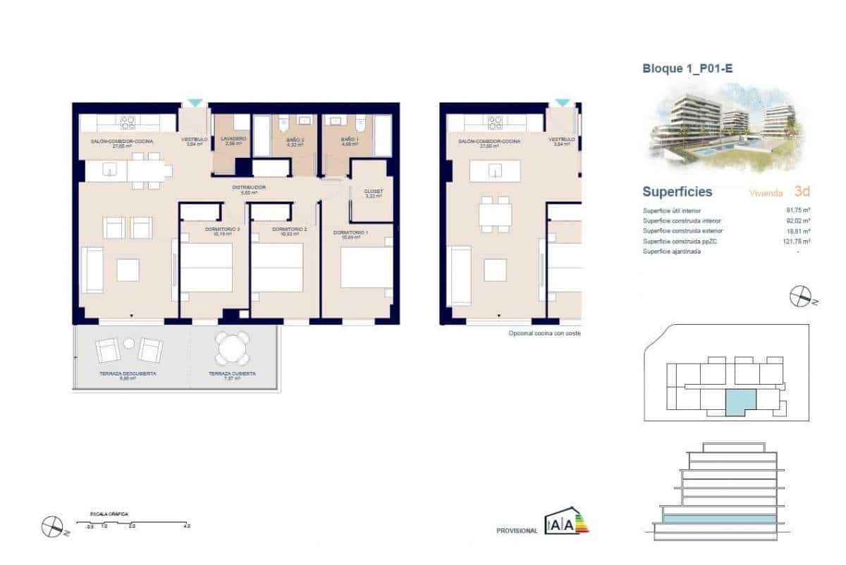 3 Zimmer Apartment zu verkaufen in La Villajoyosa / Vila Joiosa - 423.000 € (Ref: 9283827)