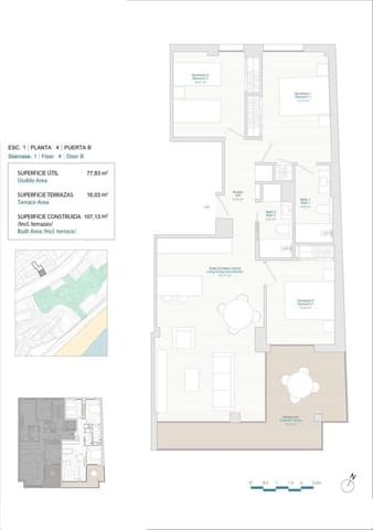 3 bedroom Apartment for sale in La Villajoyosa / Vila Joiosa - € 575,000 (Ref: 9283835)