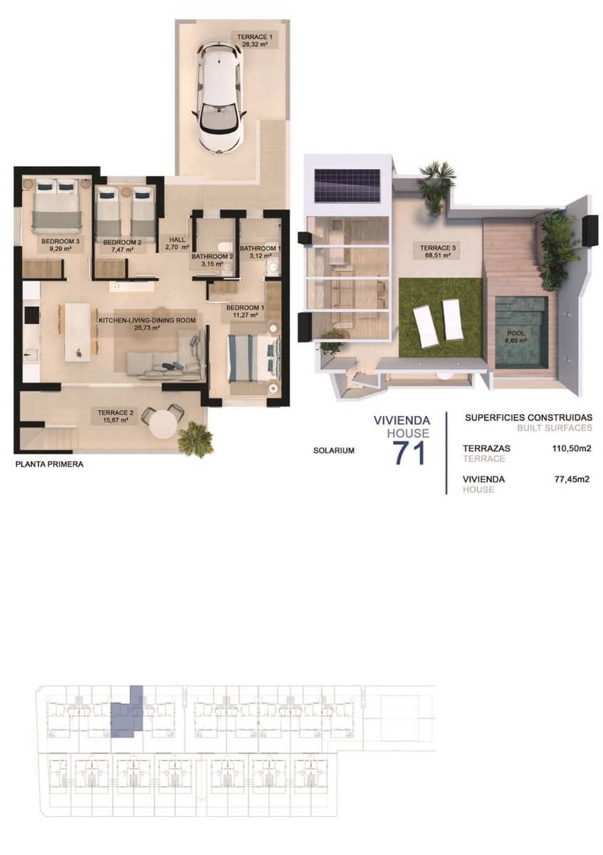 3 sypialnia Bungalow na sprzedaż w Torre de la Horadada - 460 000 € (Ref: 9283912)