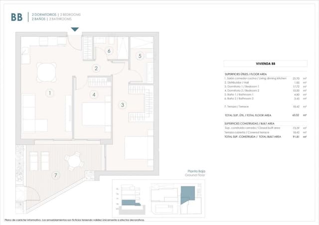 2 sypialnia Apartament na sprzedaż w Benijófar - 325 000 € (Ref: 9832486)