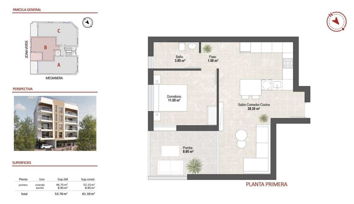1 quarto Apartamento para venda em Lo Pagan - 206 900 € (Ref: 9832569)