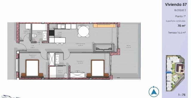 2 soveværelse Lejlighed til salg i El Raso, Guardamar del Segura med swimmingpool garage - € 295.000 (Ref: 9832627)