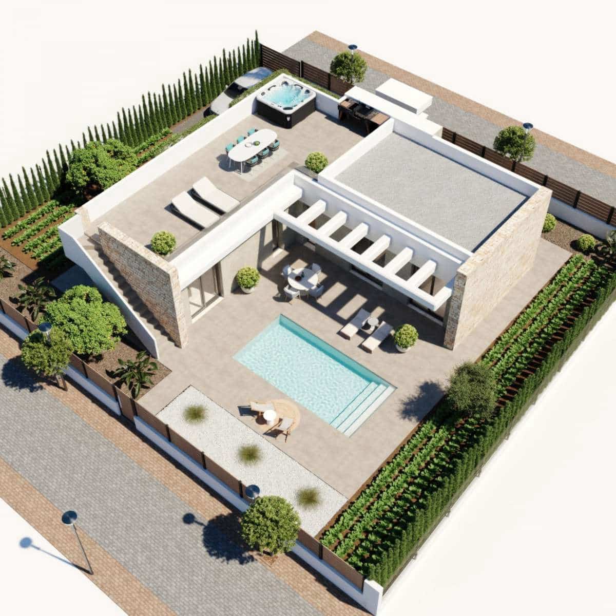 Chalet de 3 habitaciones en Hacienda del Alamo en venta con piscina - 374.900 € (Ref: 9832636)