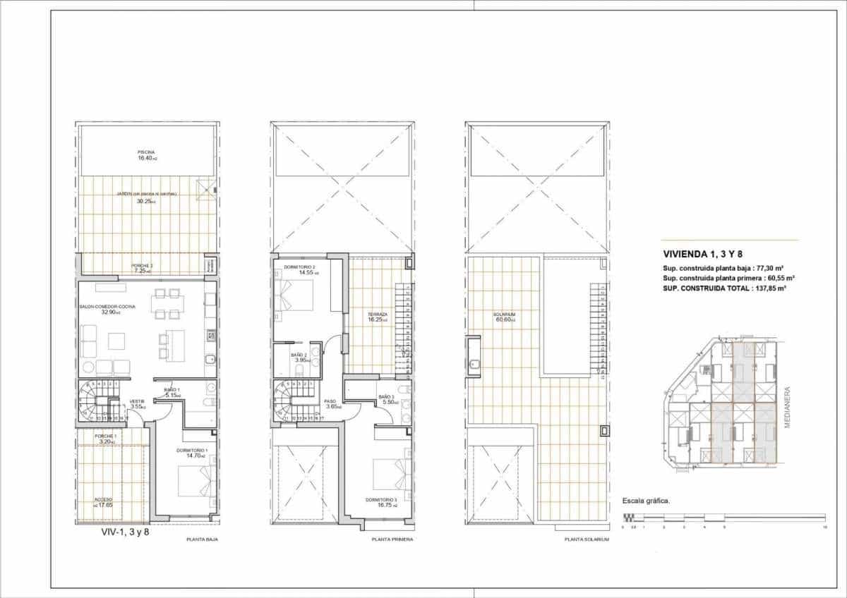 3 soverom Hus til salgs i San Javier med svømmebasseng garasje - € 329 900 (Ref: 9832685)