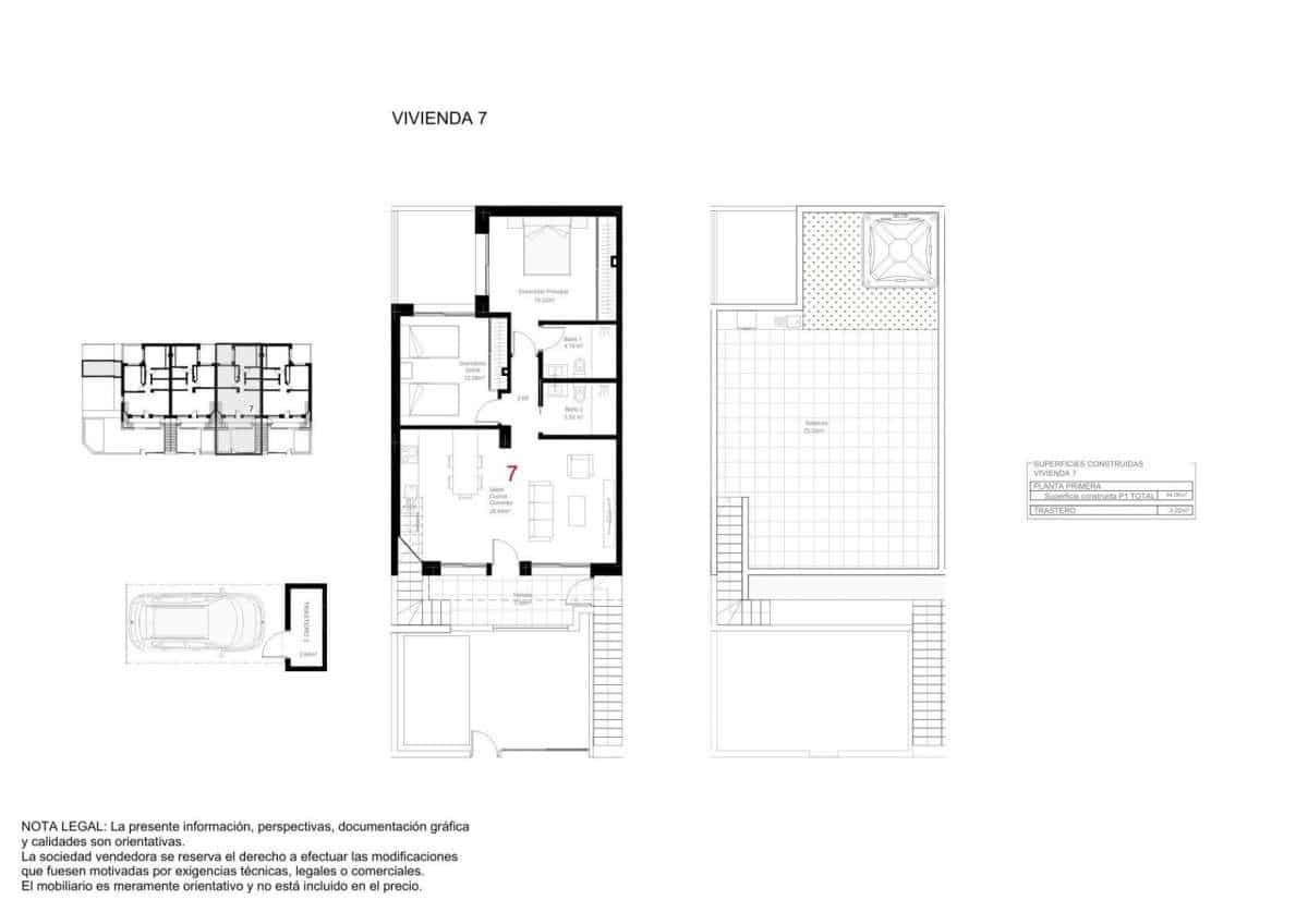 2 makuuhuone Bungalow myytävänä paikassa San Pedro del Pinatar mukana uima-altaan 
autotalli - 319 900 € (Ref: 9832687)