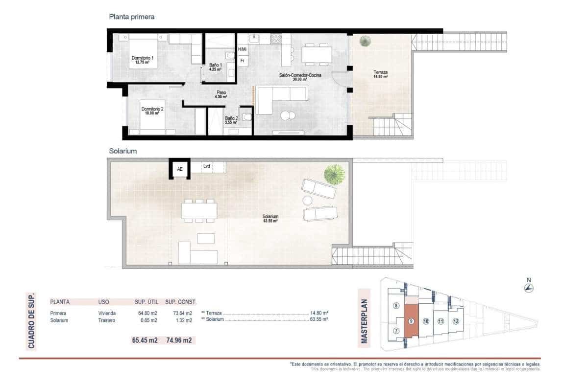 1 soveværelse Lejlighed til salg i San Pedro del Pinatar med swimmingpool garage - € 252.900 (Ref: 9832695)