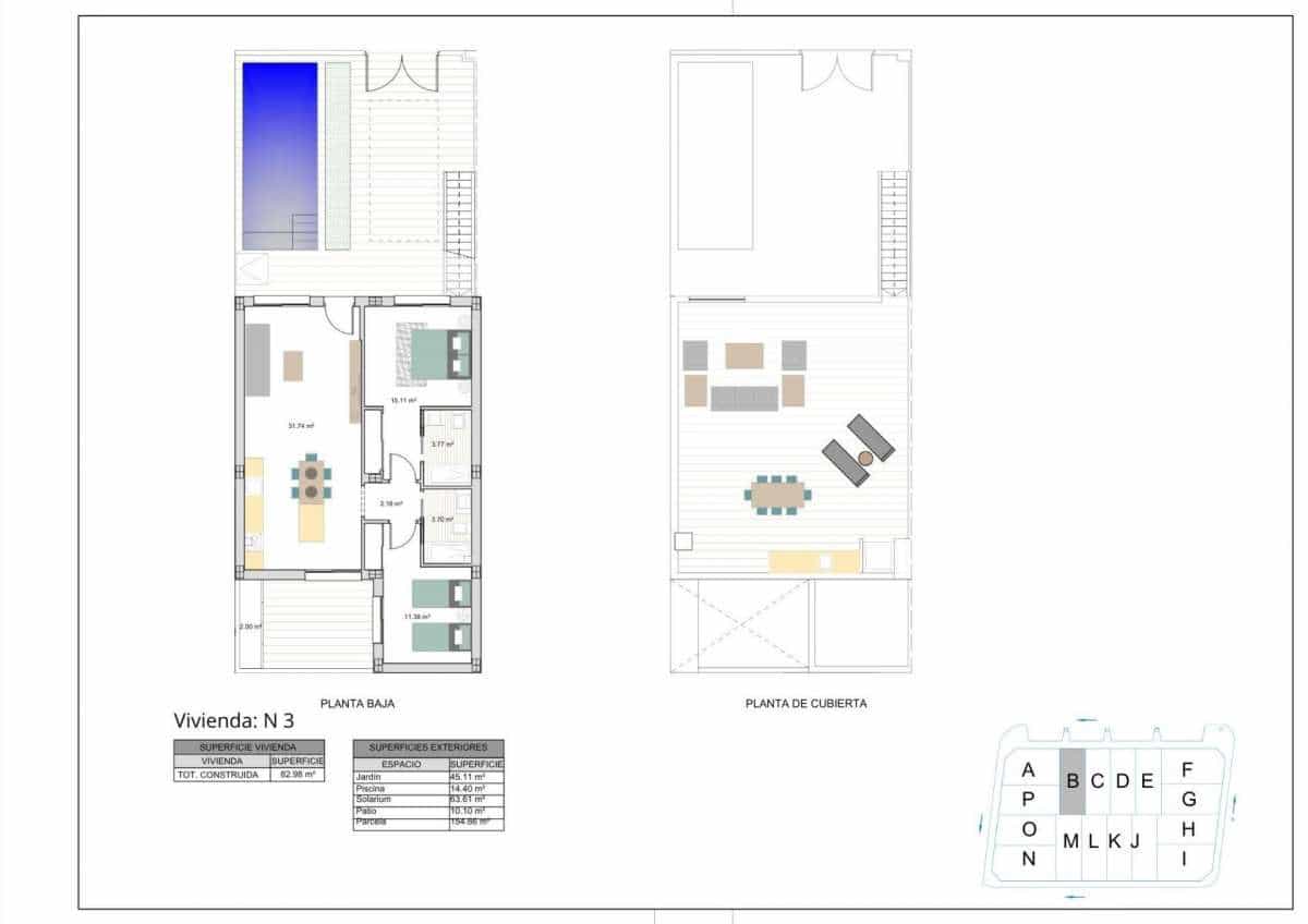 2 camera da letto Casa in vendita in Roldan con piscina garage - 268.900 € (Rif: 9832697)