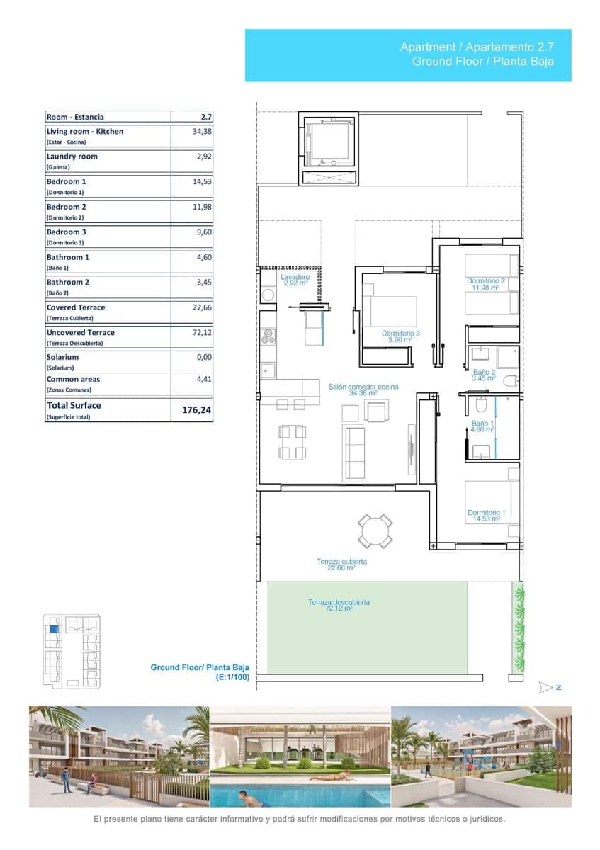 3 soverom Leilighet til salgs i Pilar de la Horadada med svømmebasseng garasje - € 419 900 (Ref: 10057483)