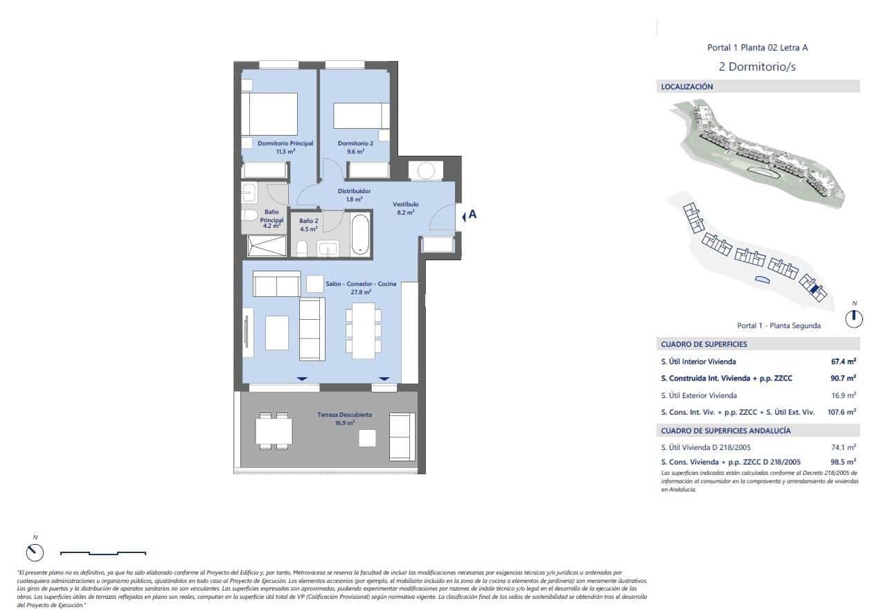 2 Zimmer Penthouse zu verkaufen in Buenas Noches mit Pool Garage - 405.000 € (Ref: 10062015)