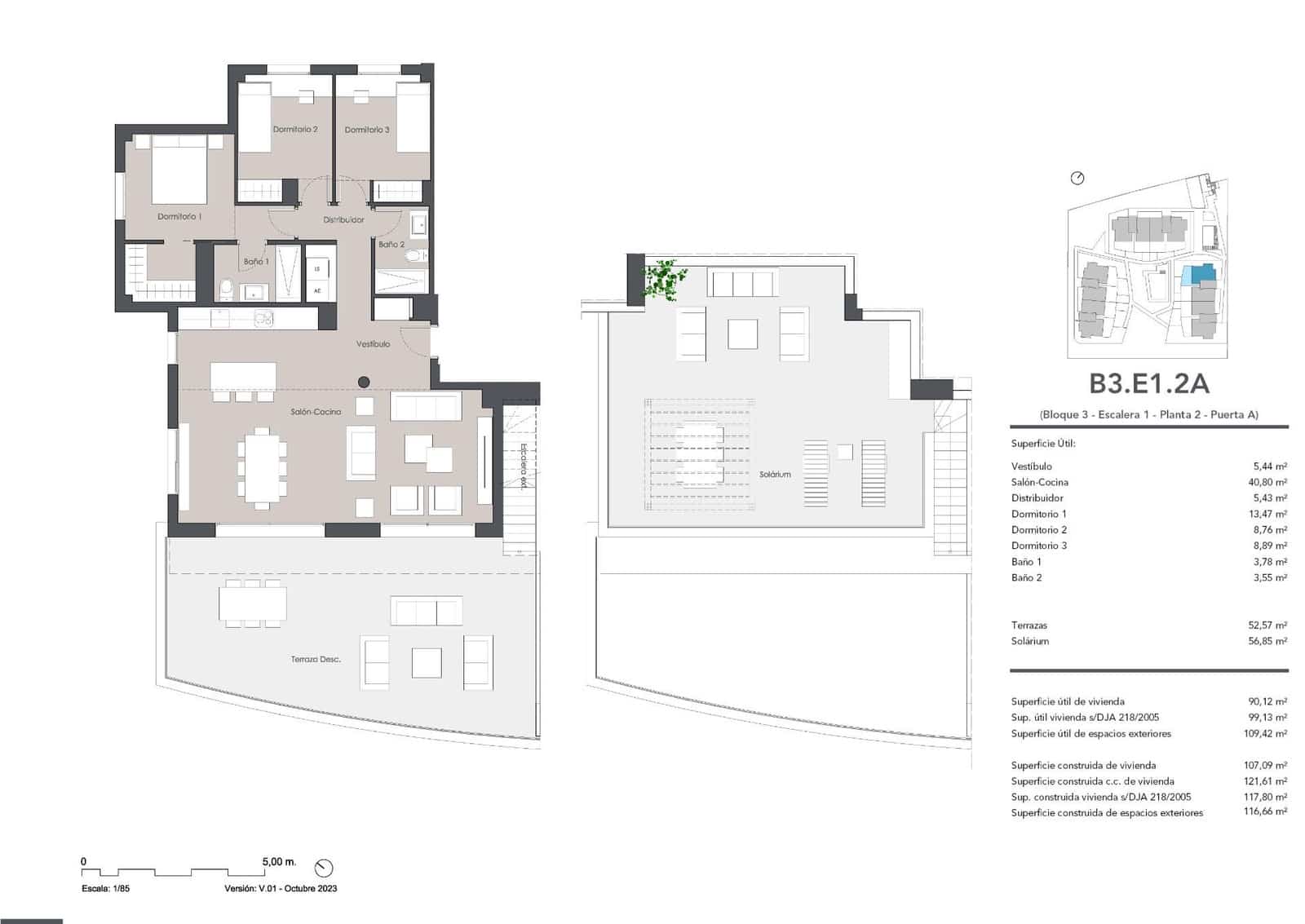 3 soveværelse Penthouse til salg i Estepona med swimmingpool garage - € 750.000 (Ref: 10112447)