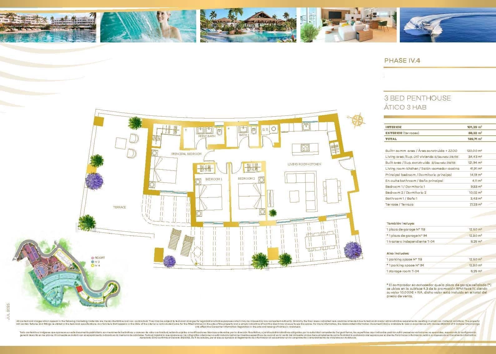 3 quarto Penthouse para venda em La Cala de Mijas com piscina garagem - 1 300 000 € (Ref: 10112500)