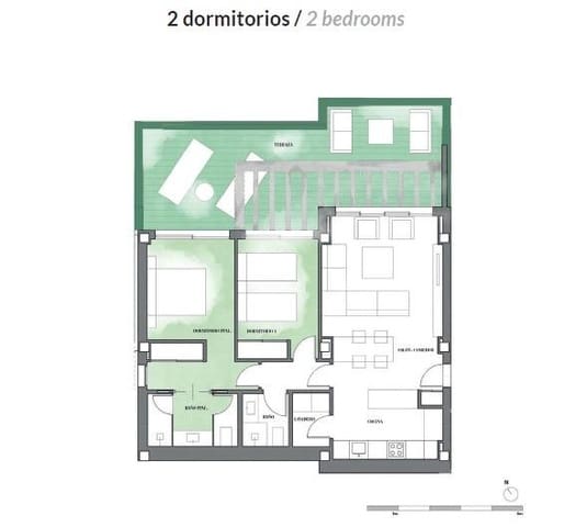 2 makuuhuone Huoneisto myytävänä paikassa La Cala de Mijas, Mijas mukana uima-altaan 
autotalli - 890 000 € (Ref: 10112518)